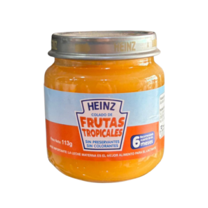 Colado de frutas tropicales compota para bebes suave y nutritiva