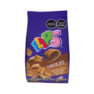 Flips chocolate snack dulce crujiente