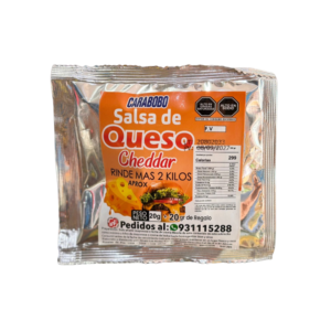 Salsa cheddar Carabobo cremosa para nachos