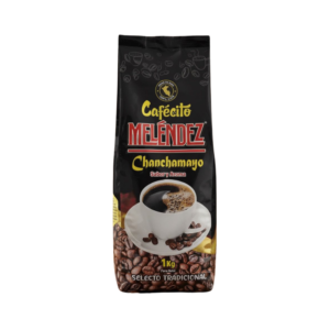 Café Meléndez Negro molido sabor fuerte y aroma intenso